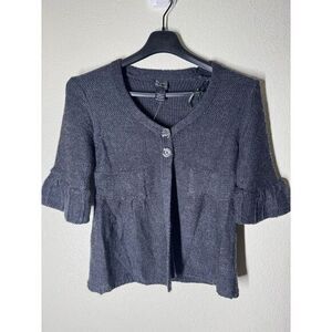 Mercer & Madison Gray Button Acrylic/ Wool BlendTop Cardigan‎ S NWT